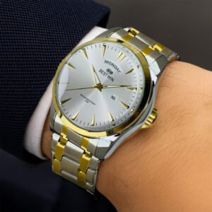 Best Win Watch White dial to tone Silver & Golden