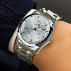 Best Win Watch White dial Silver Color