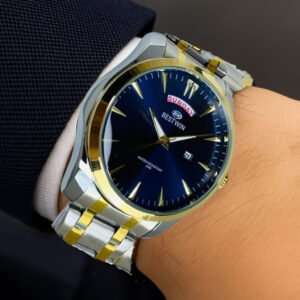 Best Win Watch to tone Silver & Golden Blue dial