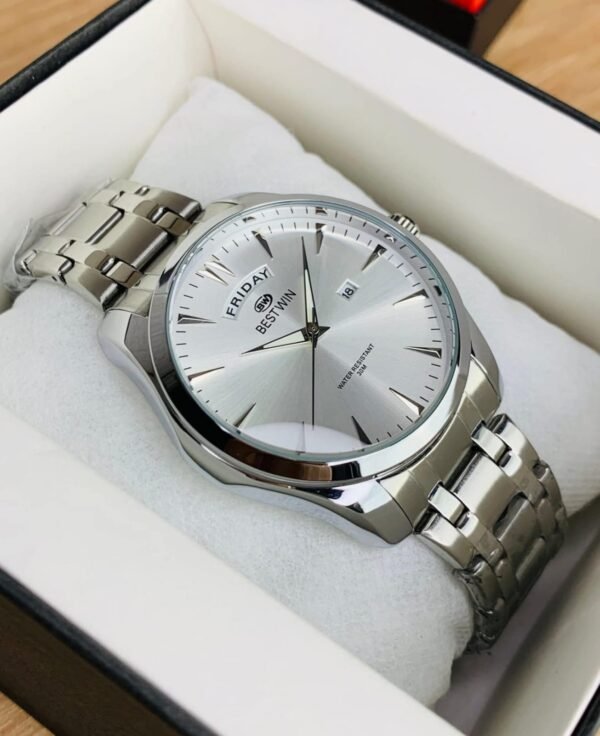 Best Win Watch White dial Silver color