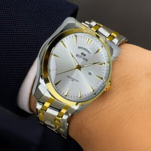 Best Win Watch White dial to tone Silver & Golden